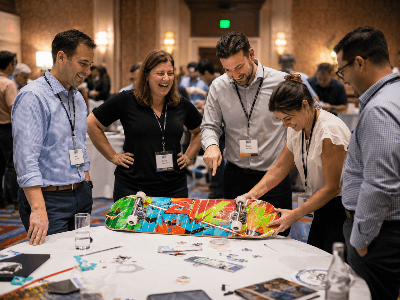 Skateboard Build San Antonio — Skateboard Builds team building with Building Teams